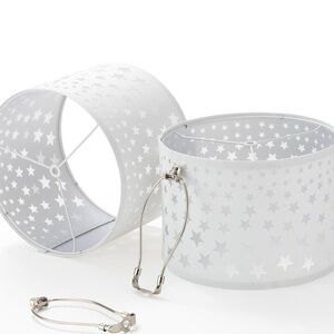 Bed Bath & Beyond Starry White Lampshades set of 2, 12x14x11”